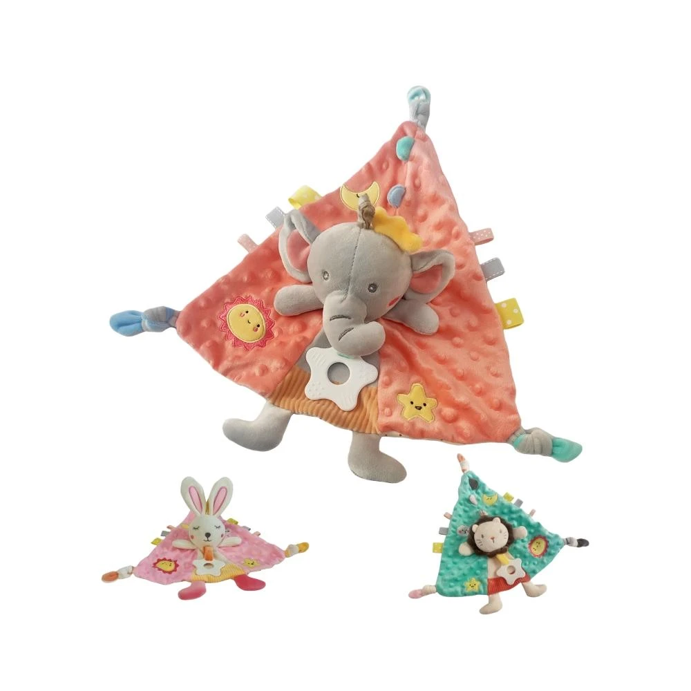 安撫巾 嬰兒安撫巾 標籤安撫巾 安撫娃娃 安撫玩偶 安撫標籤 固齒器 寶寶玩具 牙膠 標籤豆豆絨安撫巾娃娃嬰兒床玩具