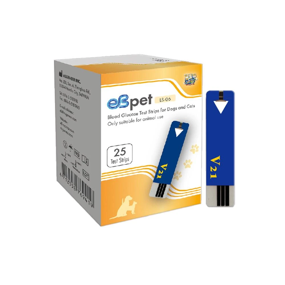 【eBmonitor】醫必 eBpet寵物血糖機試紙 25片/盒 (貓狗適用/寵物血糖試紙/壹品藥局)