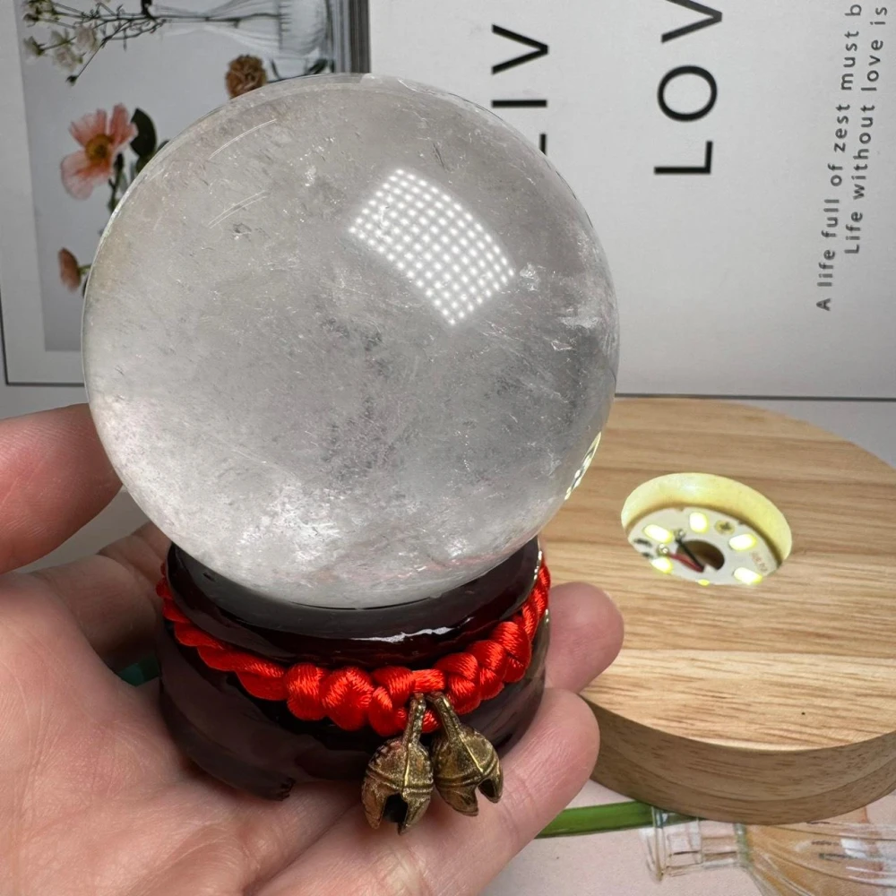 千奇國際精品】頂級🥇天然水晶白水晶球47號1346公克直徑9.5公分❤️