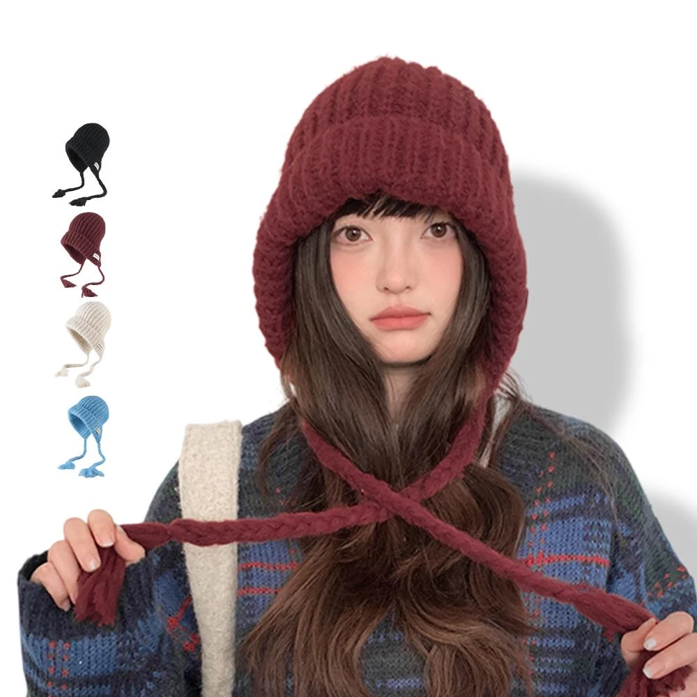 【ZOII 佐壹】大針織護耳巴拉克拉法帽 帽子 針織帽 毛帽 保暖帽 護耳帽 禦寒 秋冬帽 巴拉克拉法帽 #103001