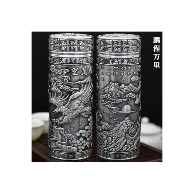 免運+ 台灣出貨可開統編999純銀高級銀水杯足銀內膽全銀養生保健茶杯高