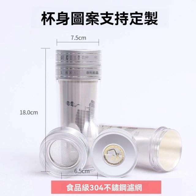 免運+ 台灣出貨可開統編【正品保健杯】S999純銀水杯男士保溫杯高級高檔