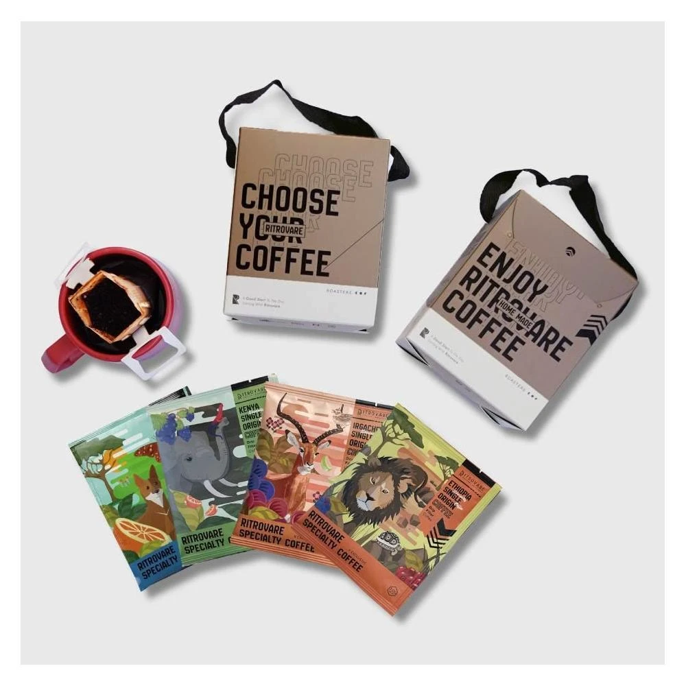 【Ritrovare coffee 尋品．旬品咖啡】莊園單品果香風味—尋品精選濾掛咖啡x2盒(10gx10包/盒；衣索比亞/耶加雪菲/涅里產區)