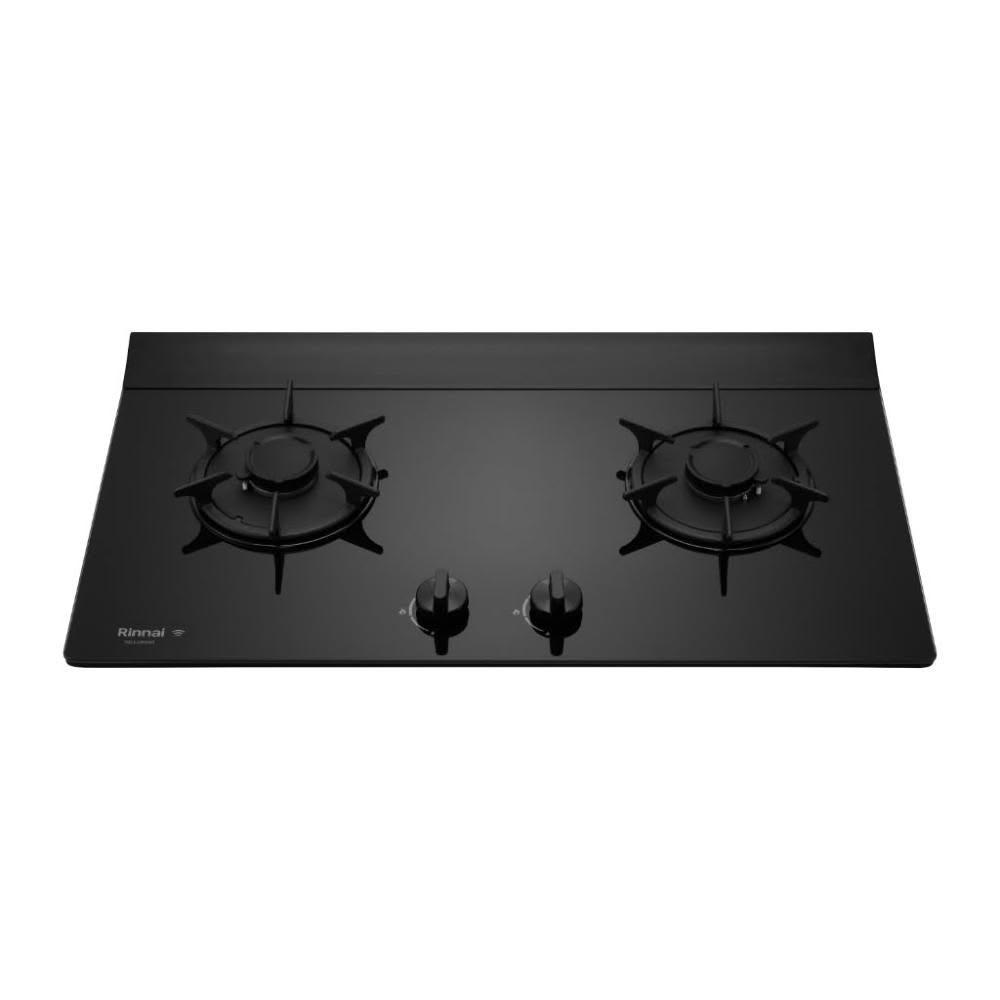 【林內】RB-L2680G(B) 檯面式彩焱玻璃雙口爐 (含基本安裝)|彩焱系列|檯面爐|三層火|新式導流槽|藍光旋鈕|瓦斯爐|