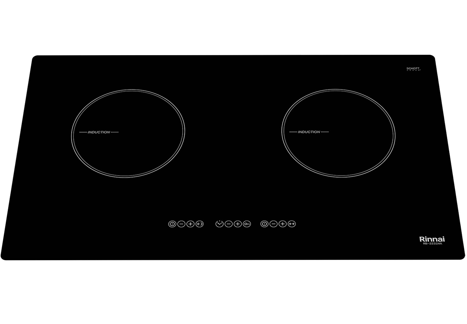 【林內】RB-2231HA IH智慧感應雙口爐 陶瓷玻璃 二口爐 六段火力 含基本安裝 無明火