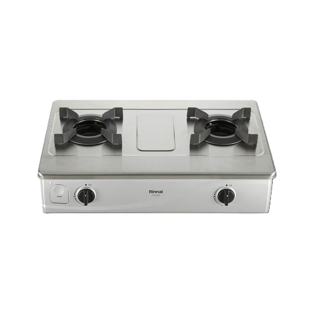 【林內】RTS-N2701S 台爐式內焰不銹鋼雙口爐 (含基本安裝)｜內焰系列｜台爐｜內焰防風｜不鏽鋼湯盤｜瓦斯爐｜