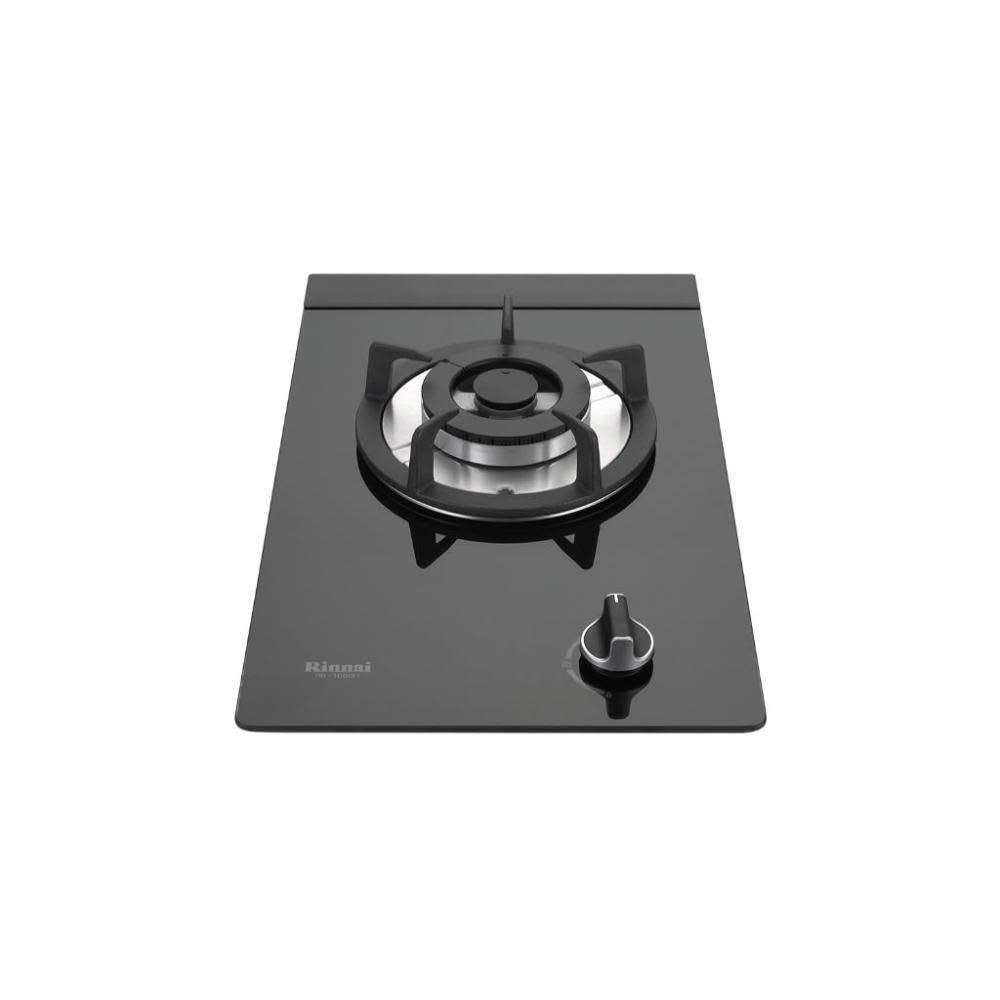 【林內】RB-100GH(B) 檯面式防漏玻璃單口爐 (含基本安裝)｜防漏系列｜檯面爐｜鑄鐵爐架｜鋁合金吸氣遮罩｜瓦斯爐｜