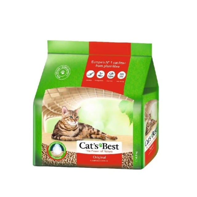 【CAT’S BEST 凱優】凝結木屑砂 紅標經典 10L (單包組)(超取單筆限單包)