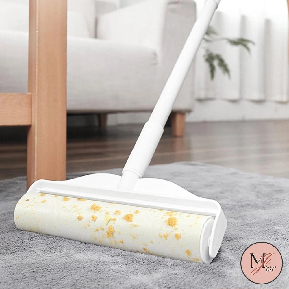 【MJ】加長型黏毛器 長短兩用 斜撕式 黏毛滾輪 黏毛器 除塵 黏毛 替換芯 除塵紙 黏塵紙 除塵拖把