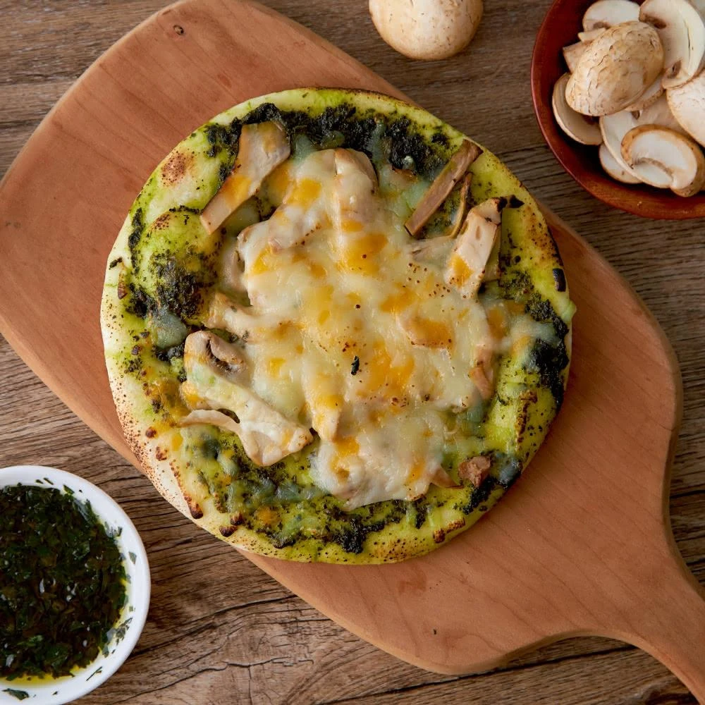 【原味時代】減醣新寵-青醬野菇花椰菜米披薩(3入)