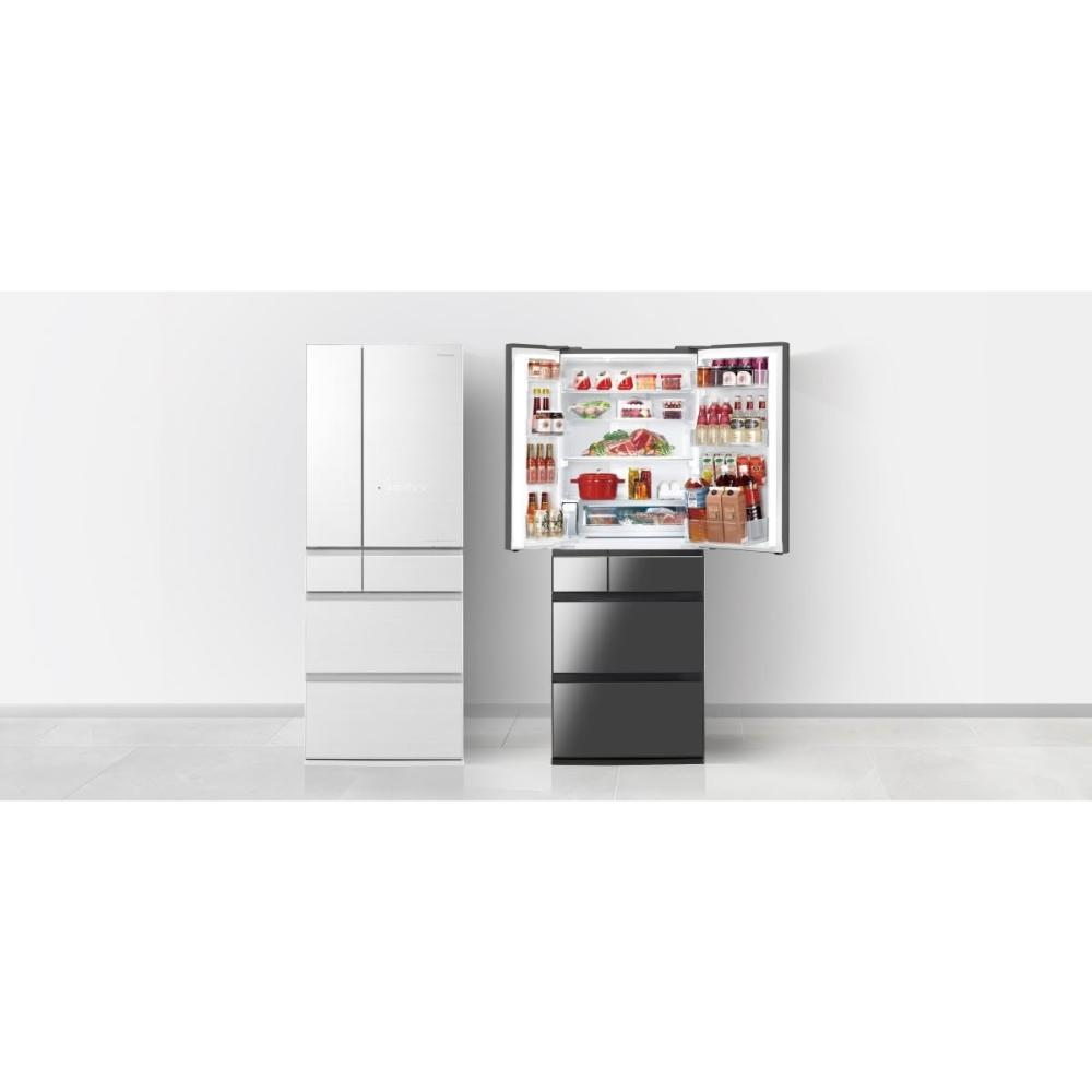 【Panasonic 國際牌】NR-F551WX-X1 550公升 日製六門變頻玻璃冰箱-鑽石黑