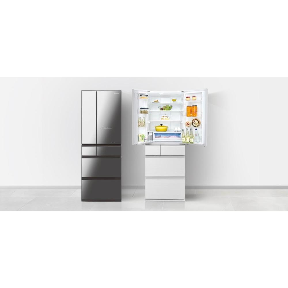 【Panasonic 國際牌】NR-F521HX-W1 520公升 日製六門變頻玻璃冰箱-翡翠白