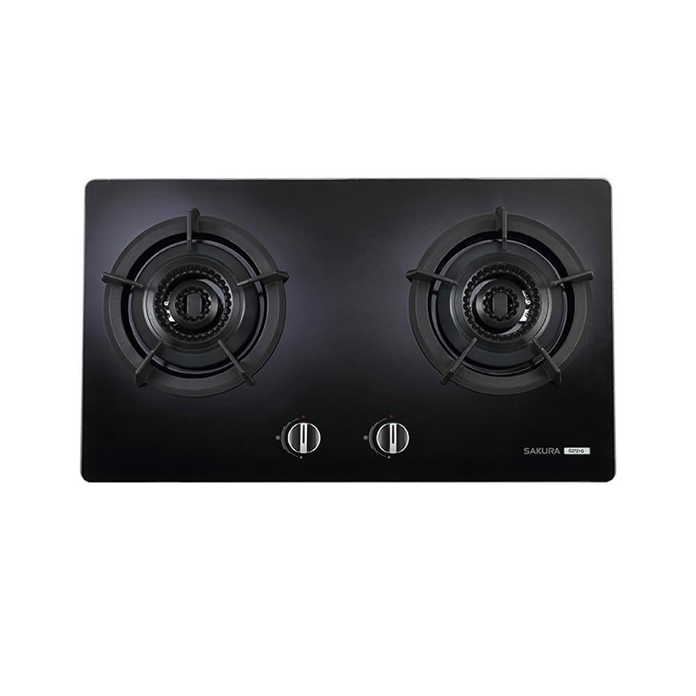【SAKURA 櫻花】櫻花 SAKURA 雙口爐 檯面爐 瓦斯爐 G2721GB 黑色強化玻璃 (僅限 中彰投 含基本安裝)