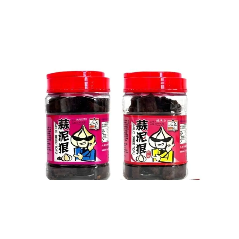 久品香 豆干 蒜泥狠 罐裝 350g(原味 微辣 惡魔豆干 高粱酒風味)