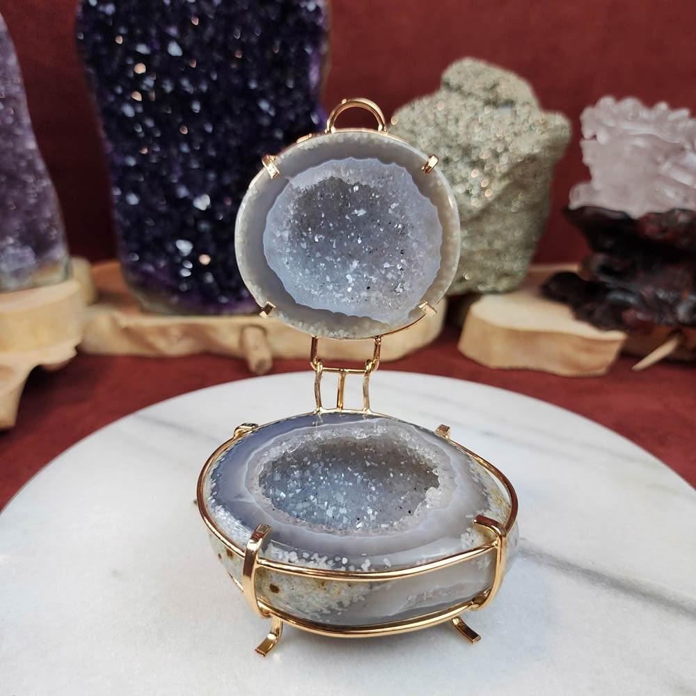 藍夜水晶】星空璀璨瑪瑙聚寶盆AG04