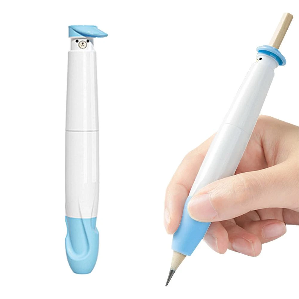 【咪咪購物】握筆矯正器 矯正握筆 糾正握筆 鉛筆控筆訓練 左右手通用 按壓出筆長短伸縮可控 矯正筆 正姿筆 握筆器