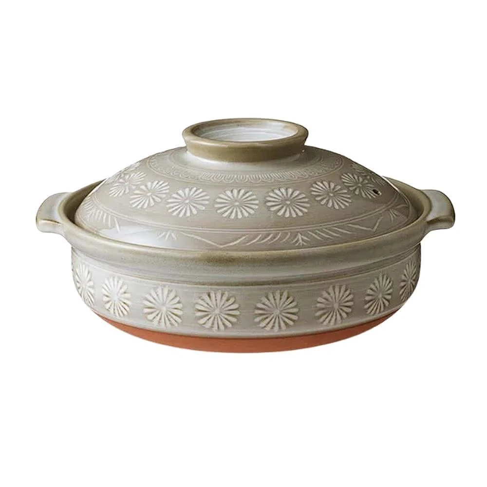 【Ginpo 銀峰】日本三島砂鍋 5號~8號 湯鍋 日本砂鍋 陶瓷鍋 三島鍋 燉鍋 日本製 萬古燒花砂鍋 火鍋 日本燉鍋 GINPO砂鍋