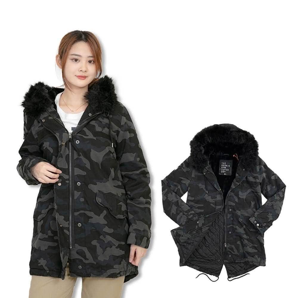 Superdry】免運特有款女版極度乾燥長版防風衣Superdry夾克刷毛迷彩外套