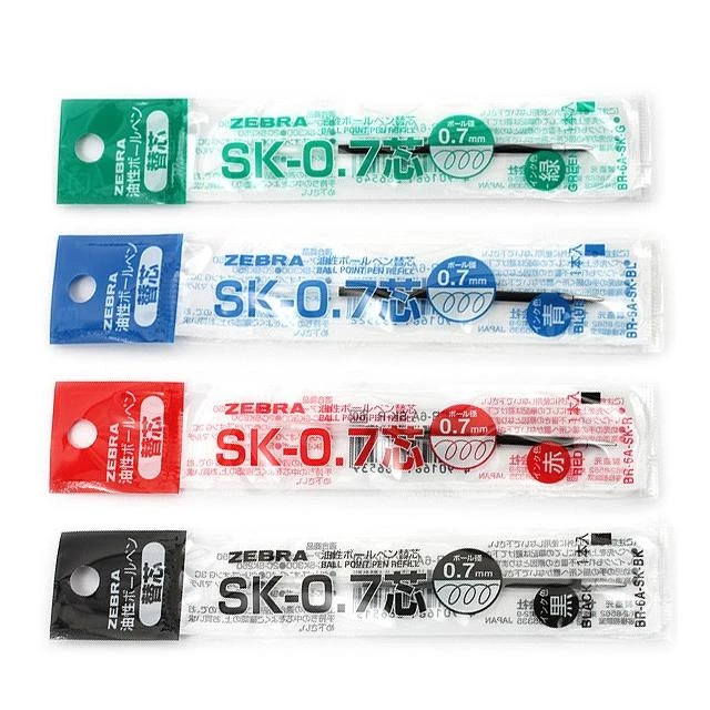 【ZEBRA 斑馬牌】兩用筆芯 紅 黑 藍 SK-0.7 油性 筆芯 替芯