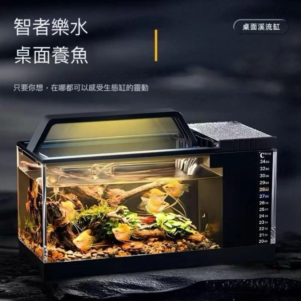台灣現貨 桌面魚缸 生態缸 水族箱 淡水魚缸 水族 海水魚缸 孔雀魚 爬蟲缸 爬蟲 米蝦 測濾 水晶蝦