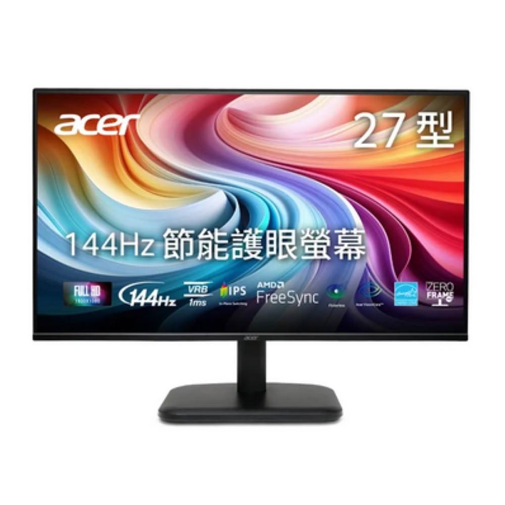 【Acer 宏碁】EK271 P6 27"螢幕(FHD/144Hz/1ms/HDMI/VGA/IPS)