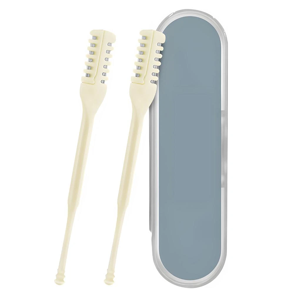 【日創生活】雙面3D鼻毛刀 2支帶盒 (旋轉鼻毛刀 鼻毛刀 剪鼻毛 鼻毛剪刀 鼻毛剪 鼻毛修剪器 鼻孔剃毛刀)