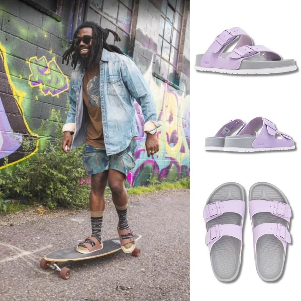 【People Footwear】LENNON HERITAGE 藍儂經典版-薰衣紫休閒鞋 洞洞鞋 EVA鞋 水鞋 平底鞋 (薰衣紫/ 極地灰)