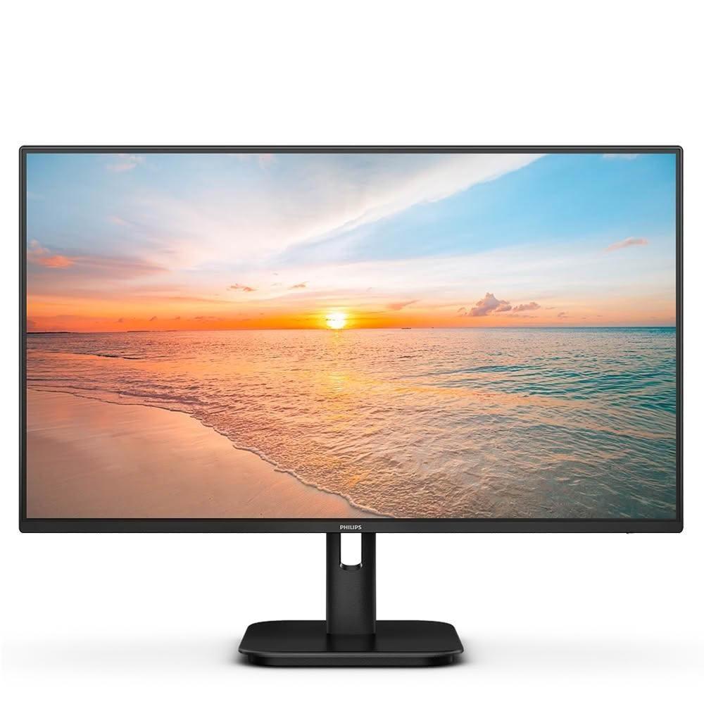 飛利浦24E1N1100D為一款23.8吋IPS螢幕，支援1920x1080解析度與100Hz更新頻率，反應時間僅1ms，提供流暢畫面與高色彩準確度。具備抗藍光、護眼、零閃屏等特殊功能，適合看片、追劇、辦公與學生使用。超薄機身與窄邊框設計，提升視覺美感。支援HDMI、DVI與VGA訊號輸入，VESA壁掛設計，輕巧易安裝，重量僅2.91kg，外觀尺寸為542x417x180mm，提供高價效比的顯示解決方案。