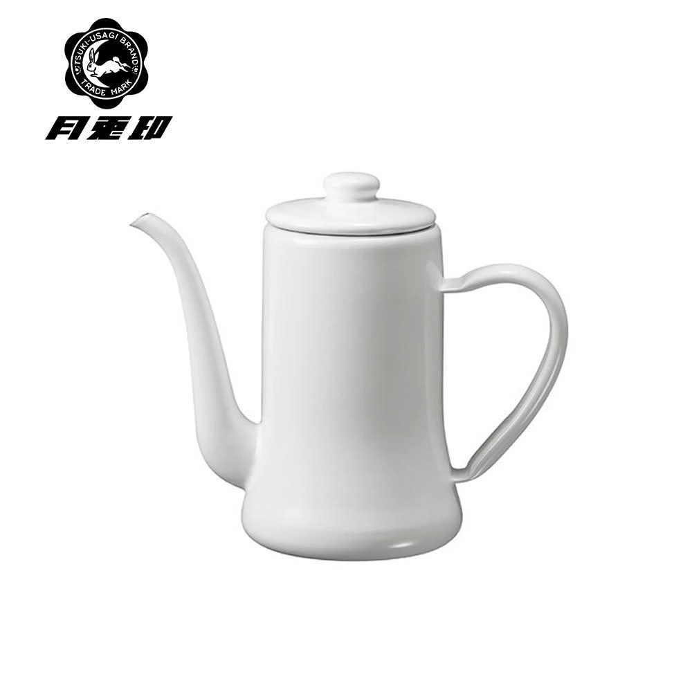 日本月兔印 Slim經典系 日製細口琺瑯手沖壺-1.7L-2色可選 原裝實拍圖(咖啡壺 手沖胡 泡茶 中秋 送禮)