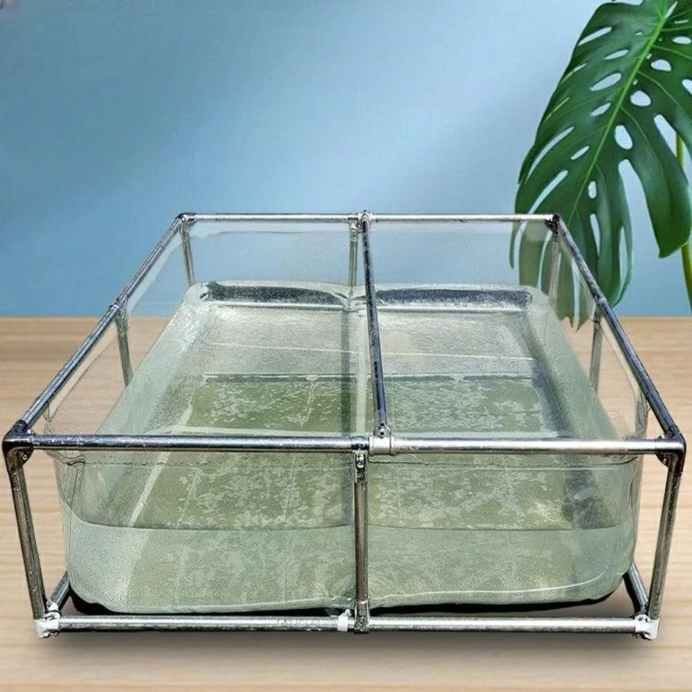 可客製化帆布魚池 透明浴池 烏龜池 加固支架 摺疊 錦鯉 魚池刀刮布 暫養 金魚缸 龜池 養殖池 水族箱 養殖場 養蝦池