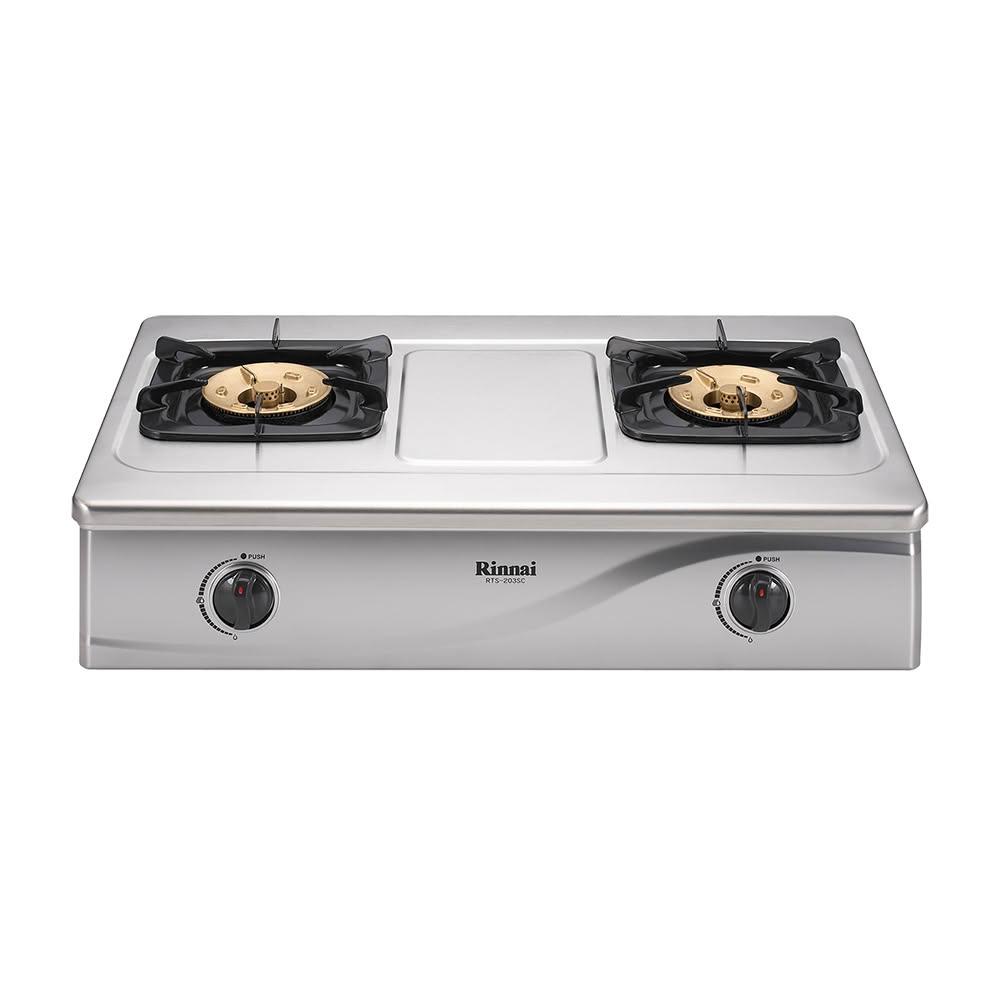 【林內】《林內Rinnai》RTS-203SC 台爐式傳統不銹鋼雙口爐 傳統系列 (僅限 中彰投 含基本安裝)