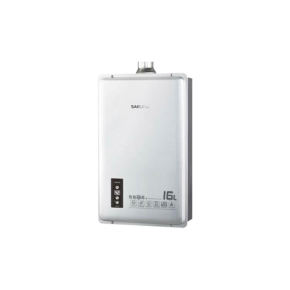 【SAKURA 櫻花】DH1605 16L 智能恆溫熱水器 (含標準安裝) DH-1605 ｜屋內型｜強制排氣｜分段火排｜
