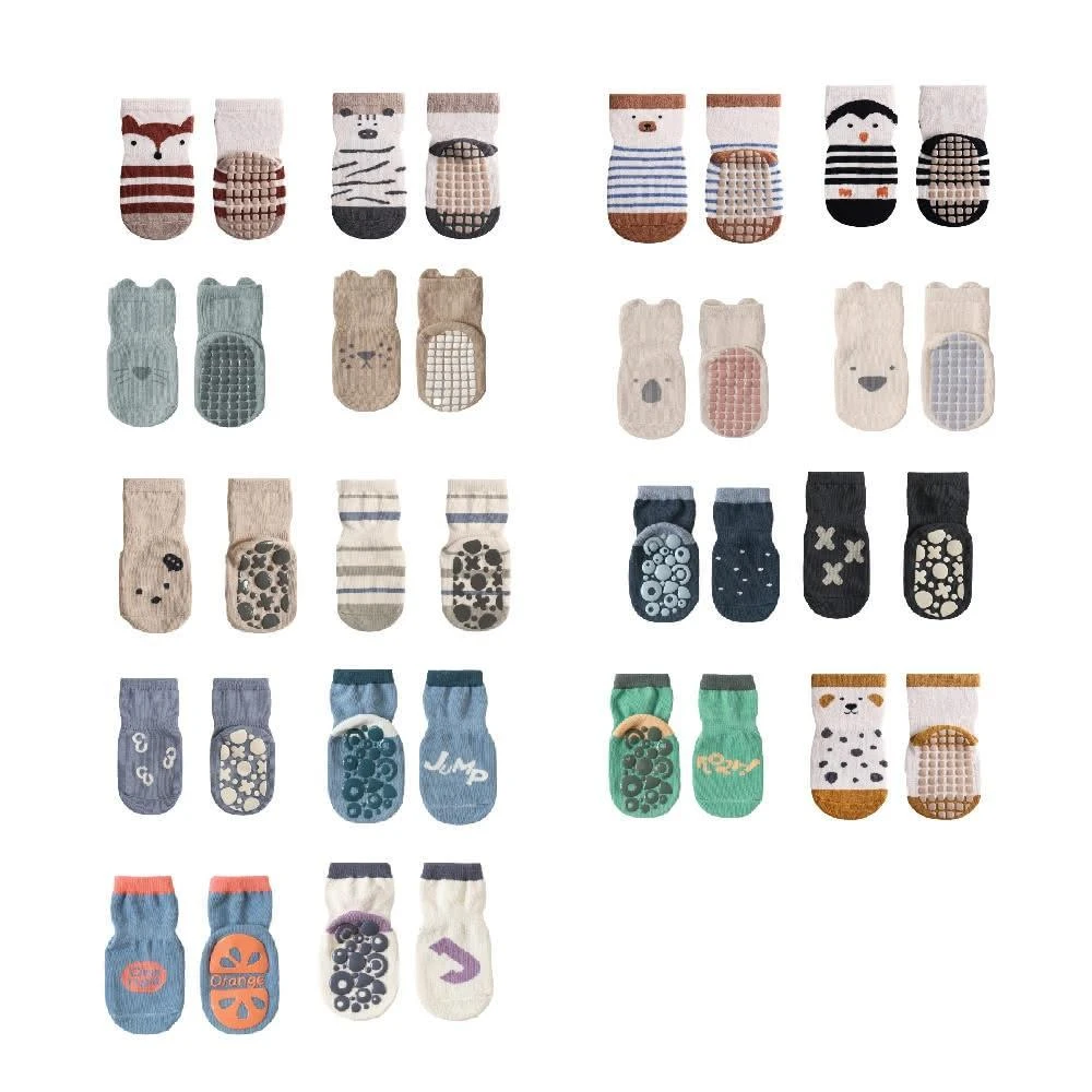[Momm]防滑寶寶襪 3入組（0-3歲適用/嬰兒襪子/純棉童襪/男女童襪 /嬰幼童襪/嬰兒襪/防滑襪/兒童襪）
