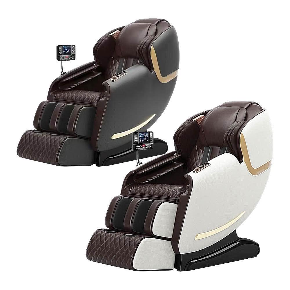ZAIKU 宅造印象 Pro Max 優雅棕按摩椅，中國製造，尺寸115x75x105cm，重量75kg。採用滾輪式按摩，覆蓋小腿、足底、臀部、背部、肩部、手臂、腰部、大腿、頭部、頸部全方位部位，提供溫熱功能與音樂播放舒壓體驗。有線遙控器操作，插電式110V電源，90W功率，1年保固。完美家用按摩椅，緩解疲勞，提升生活品質。