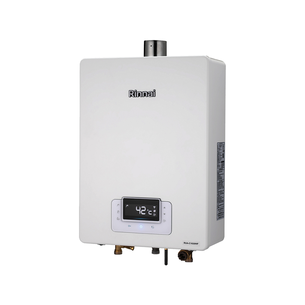 【林內】《林內Rinnai》RUA-C1630WF 屋內型16L強制排氣熱水器 無線遙控器 精準控溫系列 (不含安裝)