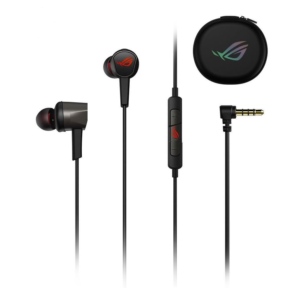 ASUS 華碩 ROG Cetra II Core 有線入耳式耳機，專為電競遊戲與日常使用設計，配備 3.5mm 輸入端子及通用麥克風，提供清晰音質與舒適配戴。黑色系外觀時尚，適用通用作業系統，兩年保固保障品質。