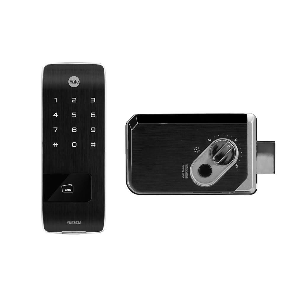 【Yale 耶魯】YDR-353A 卡片/密碼/藍芽(選購)/遠端(選購)輔助型電子鎖(原廠公司貨/含基本安裝)