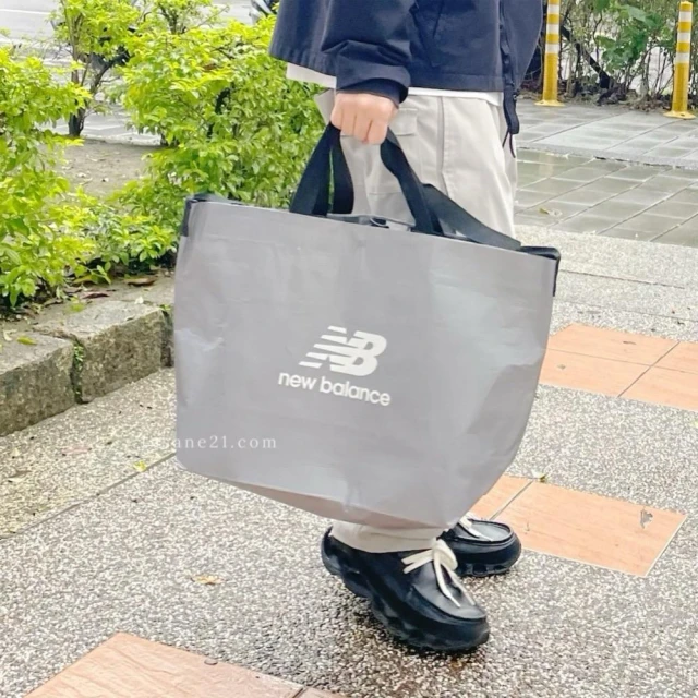 【NEW BALANCE】NEW BALANCE 灰白 購物袋 環保 防水 可側背 手提