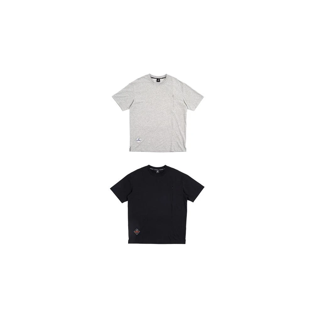 【KANGOL】KANGOL 短袖 短T 灰 黑 胸前拉鍊口袋 袋鼠 上衣 中性 63251009-
