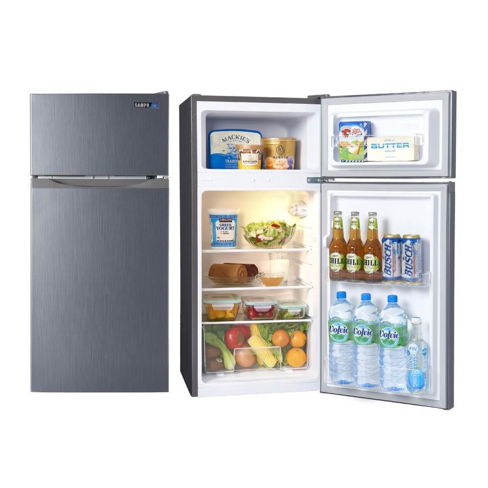 【SAMPO 聲寶】( SR-C12G ) 118公升 獨享雙門冰箱 -髮絲銀