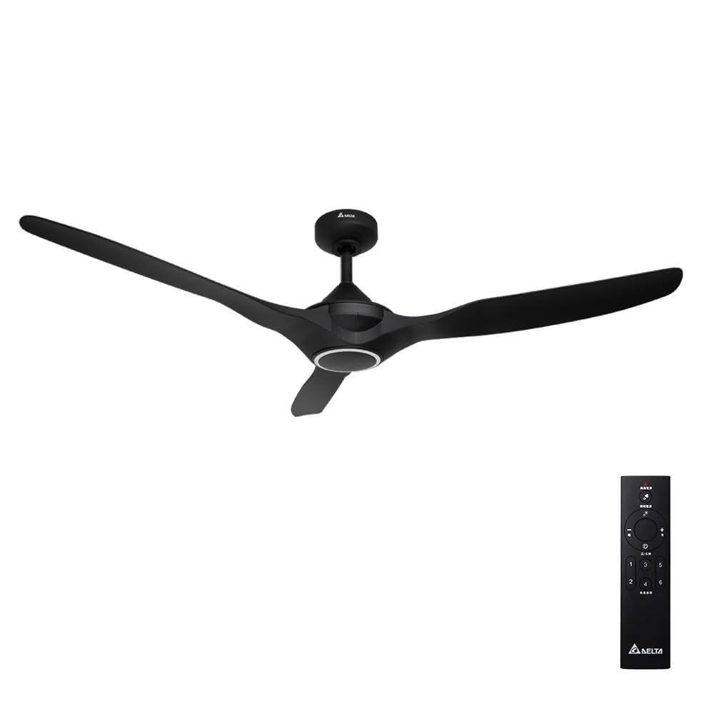 六段調速安靜遙控操控，適用5-6坪空間，電壓110V，DELTA臺達電子DC直流海鷗系列吊扇，配備ABS塑膠扇葉，節能效能16W-20W，輕鬆調節風速與風力，提供舒適冷氣體驗