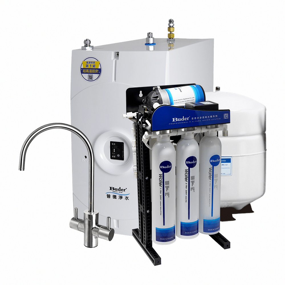 【Buder 普德】BD-3006A 廚下型冷水煮沸飲水機 搭配 RO-2604 五道RO純水機