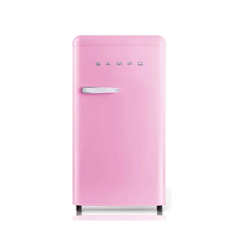 【SAMPO 聲寶】❞原廠控價,私訊有優惠❞ SR-C10(P) 99公升 一級能效 歐風美型單門小冰箱-粉彩紅