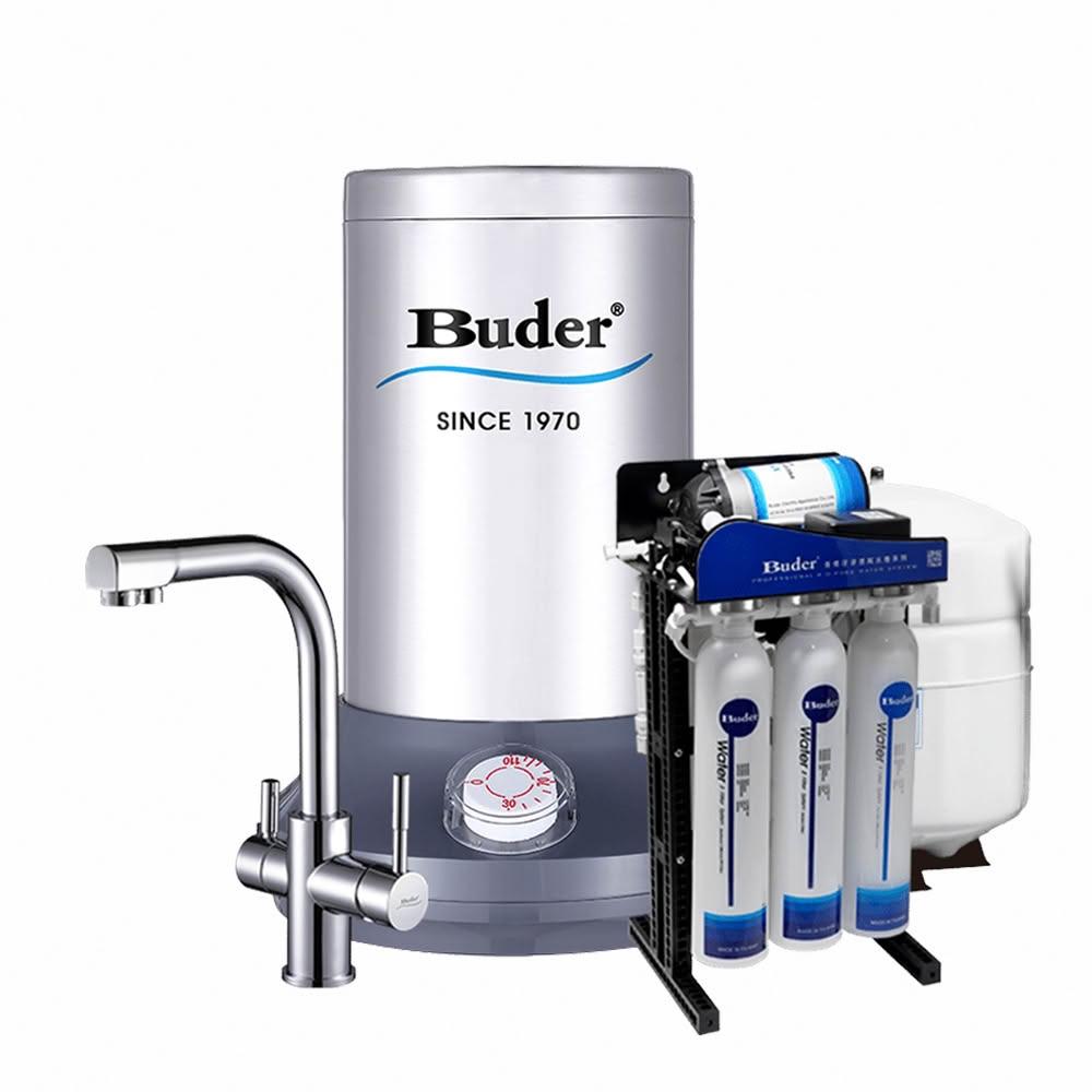 【Buder 普德】BD-3004VF 四合一龍頭 廚下型真空桶飲水機 搭配 RO-2604 五道RO純水機