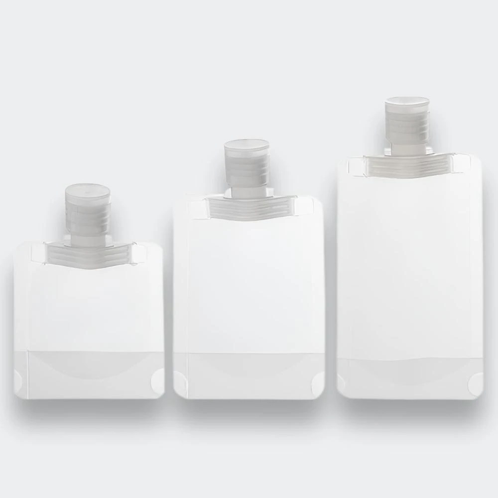 【YUANREN 原人購物】旅行分裝袋 分裝袋 液體分裝 化妝品分裝 吸嘴袋 乳液分裝 沐浴乳瓶 沐浴旅行組 收納袋 分裝瓶