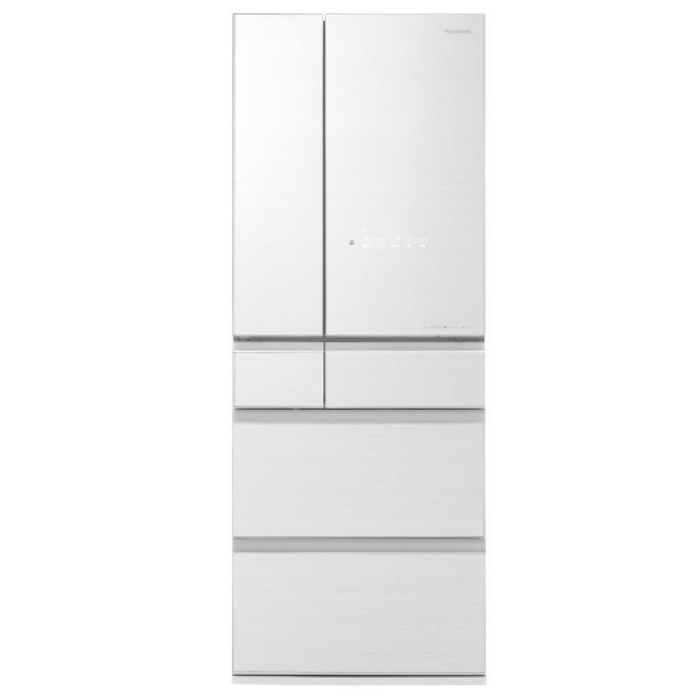 【Panasonic 國際牌】600L 六門無邊框鏡面玻璃冰箱 NR-F601WX-W1 翡翠白 日本製 台灣公司貨
