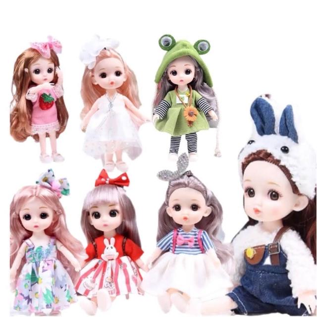 🌟全館現貨❤️愛卡樂賣場❤️17公分芭比娃娃 13個可動關節 長髮娃娃 換裝娃娃 女孩生日禮物
