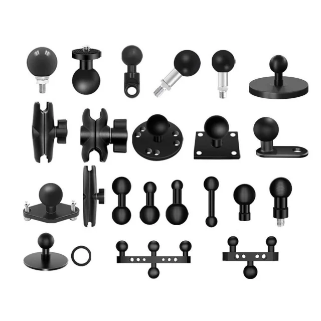 Insta360 GoPro 運動相機通用配件/摩托車配件/轉接頭/M10/M8/M6/鋁合金連接桿 /25mm球頭
