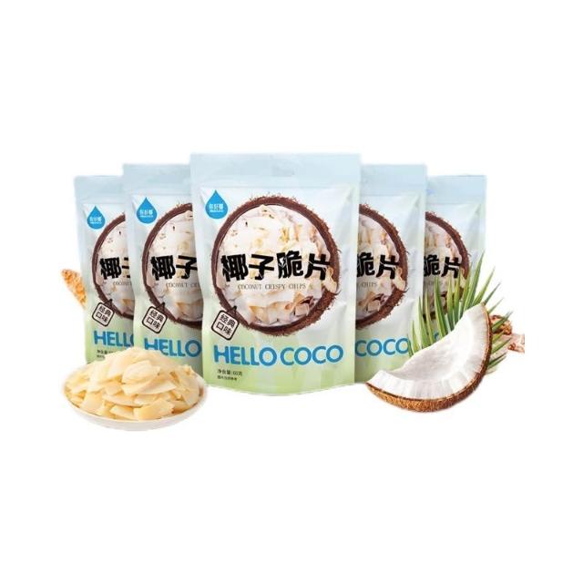 椰子出品⭐︎おまとめ7点 嚴選美食｜你好椰椰子脆片60g特産香脆椰脆片碎片果幹糕點批髮商用小