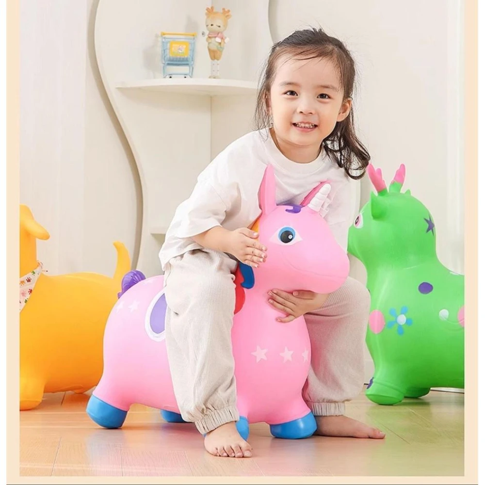 芮芮商行 兒童消耗體力玩具充氣馬跳跳馬寶寶跳跳鹿兒童騎坐玩具防摔橡膠馬